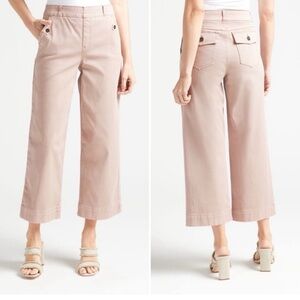 Spanx dusty rose jeans, wide leg